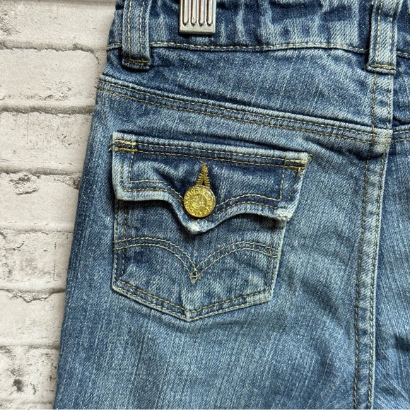 Levi's Jeans Flare Fit Kids 4 Regular Jeans Sparkle Buttons Flap Pockets - Picture 4 of 14